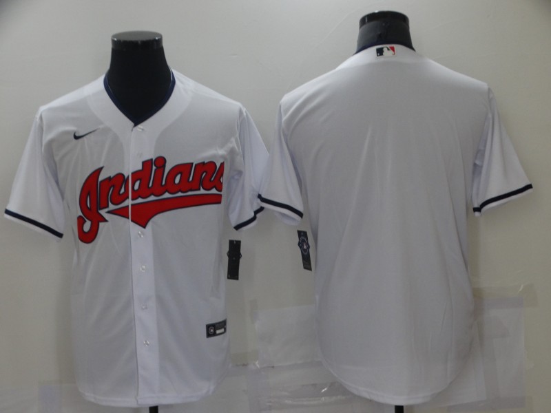 Men's Cleveland Guardians White Home Blank Jersey